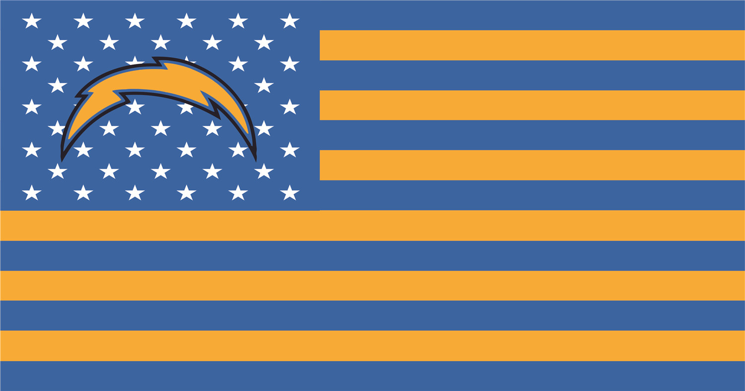 San Diego Chargers Flags fabric transfer